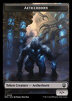 Glossy Finish Modern Horizons 3 Commander Tokens Aetherborn ( #9 )