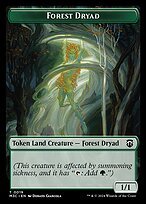 Glossy Finish Modern Horizons 3 Commander Tokens Forest Dryad ( #19 )