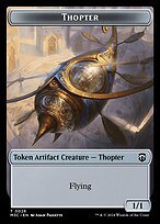 Glossy Finish Modern Horizons 3 Commander Tokens Thopter ( #26 )