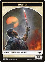 Glossy Finish Modern Horizons Tokens Soldier ( #4 )