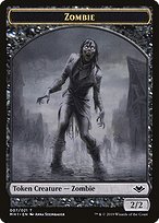 Glossy Finish Modern Horizons Tokens Zombie ( #7 )