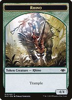 Glossy Finish Modern Horizons Tokens Rhino ( #13 )