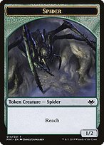 Glossy Finish Modern Horizons Tokens Spider ( #14 )