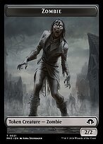 Glossy Finish Modern Horizons 3 Tokens Zombie ( #21 )