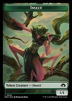 Glossy Finish Modern Horizons 3 Tokens Insect ( #25 )