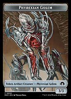 Glossy Finish Modern Horizons 3 Tokens Phyrexian Golem ( #32 )