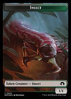 Glossy Finish Modern Horizons 3 Tokens Insect ( #43 )