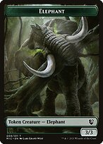 Glossy Finish Midnight Hunt Commander Tokens Elephant ( #9 )