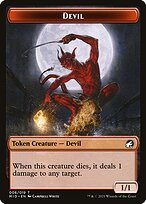 Glossy Finish Innistrad: Midnight Hunt Tokens Devil ( #6 )