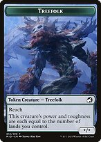 Glossy Finish Innistrad: Midnight Hunt Tokens Treefolk ( #12 )
