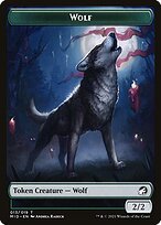Glossy Finish Innistrad: Midnight Hunt Tokens Wolf ( #13 )