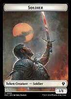 Glossy Finish Murders at Karlov Manor Commander Tokens Soldier ( #3 )