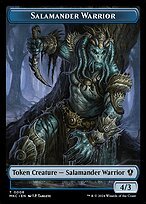 Glossy Finish Murders at Karlov Manor Commander Tokens Salamander Warrior ( #8 )
