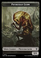 Glossy Finish Murders at Karlov Manor Commander Tokens Phyrexian Germ ( #10 )