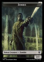 Glossy Finish Murders at Karlov Manor Commander Tokens Zombie ( #11 )