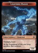 Glossy Finish Murders at Karlov Manor Commander Tokens Lightning Rager ( #13 )