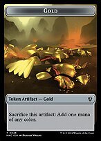 Glossy Finish Murders at Karlov Manor Commander Tokens Gold ( #25 )