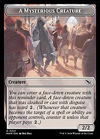 Matte Finish Murders at Karlov Manor Tokens A Mysterious Creature ( #21 )