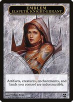 Glossy Finish Modern Masters Tokens Elspeth, Knight-Errant Emblem ( #16 )