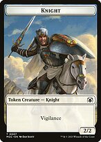 Matte Finish March of the Machine Commander Tokens Knight ( #7 )
