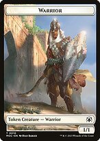Matte Finish March of the Machine Commander Tokens Warrior ( #10 )