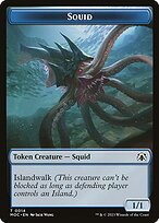 Matte Finish March of the Machine Commander Tokens Squid ( #14 )