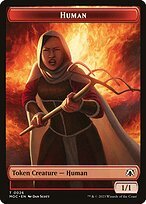 Matte Finish March of the Machine Commander Tokens Human ( #26 )
