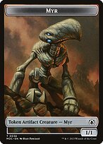 Matte Finish March of the Machine Commander Tokens Myr ( #38 )