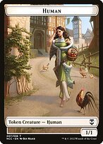 Matte Finish New Capenna Commander Tokens Human ( #7 )