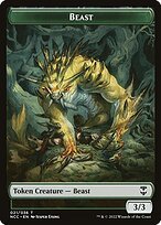 Matte Finish New Capenna Commander Tokens Beast ( #21 )