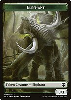 Matte Finish New Capenna Commander Tokens Elephant ( #22 )