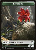Matte Finish New Capenna Commander Tokens Saproling ( #28 )