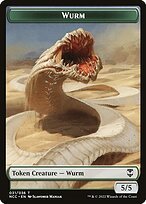 Matte Finish New Capenna Commander Tokens Wurm ( #31 )