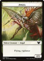 Glossy Finish Neon Dynasty Commander Tokens Angel ( #2 )