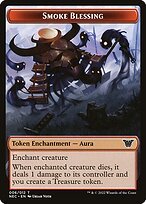 Glossy Finish Neon Dynasty Commander Tokens Smoke Blessing ( #6 )