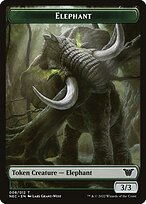 Glossy Finish Neon Dynasty Commander Tokens Elephant ( #8 )