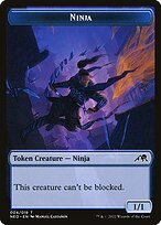 Glossy Finish Kamigawa: Neon Dynasty Tokens Ninja ( #4 )