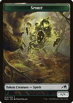 Glossy Finish Kamigawa: Neon Dynasty Tokens Spirit ( #12 )