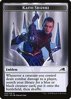 Glossy Finish Kamigawa: Neon Dynasty Tokens Kaito Shizuki Emblem ( #18 )