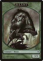 Matte Finish New Phyrexia Tokens Beast ( #1 )