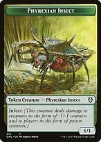 Glossy Finish Phyrexia: All Will Be One Commander Tokens Phyrexian Insect ( #15 )