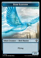 Matte Finish Outlaws of Thunder Junction Commander Tokens Bird Illusion ( #4 )