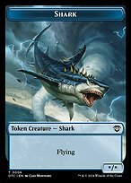 Matte Finish Outlaws of Thunder Junction Commander Tokens Shark ( #6 )