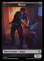 Matte Finish Outlaws of Thunder Junction Commander Tokens Rogue ( #9 )