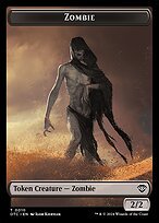 Matte Finish Outlaws of Thunder Junction Commander Tokens Zombie ( #10 )