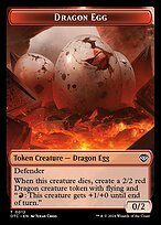 Matte Finish Outlaws of Thunder Junction Commander Tokens Dragon Egg ( #12 )