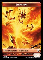 Matte Finish Outlaws of Thunder Junction Commander Tokens Elemental ( #14 )