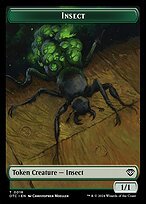 Matte Finish Outlaws of Thunder Junction Commander Tokens Insect ( #18 )