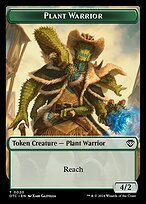 Matte Finish Outlaws of Thunder Junction Commander Tokens Plant Warrior ( #20 )