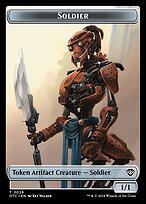 Matte Finish Outlaws of Thunder Junction Commander Tokens Soldier ( #26 )